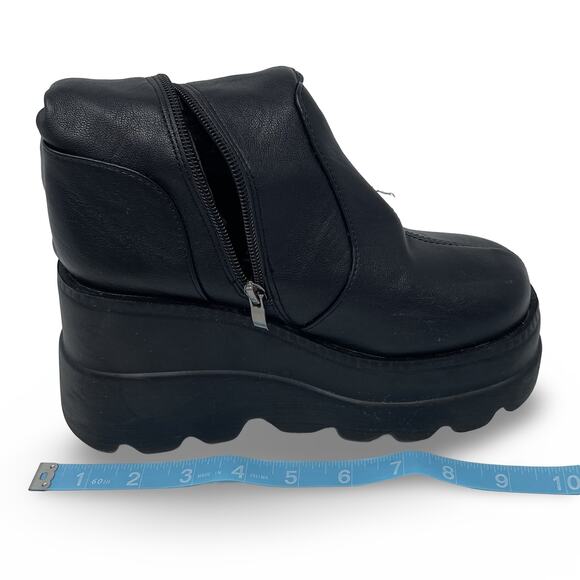 Women’s Platform Knee-High Boots Size 5 | 4.5” Chunky Heel | Vegan Leather - Picture 8 of 10